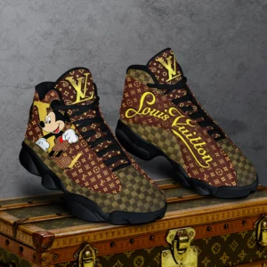 Louis Vuitton Mickey Mouse LV Disney Air Jordan 13 Luxury Trending Sneakers Shoes Fashion