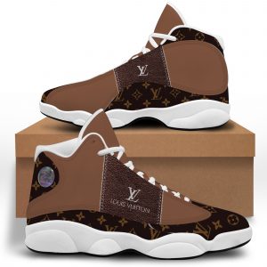 LV Brown Louis Vuitton Air Jordan 13 Fashion Shoes Trending Luxury Sneakers