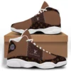 LV Brown Louis Vuitton  Air Jordan 13 Trending Luxury Fashion Sneakers Shoes