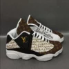 LV Louis Vuitton White Brown  Air Jordan 13 Trending Fashion Shoes Luxury Sneakers