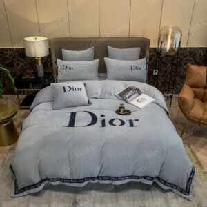 Christian Dior Logo Brand Bedding Set Luxury Home Decor Bedspread Bedroom