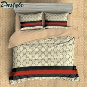 Gucci Italian Logo Brand Bedding Set Bedroom Luxury Home Decor Bedspread