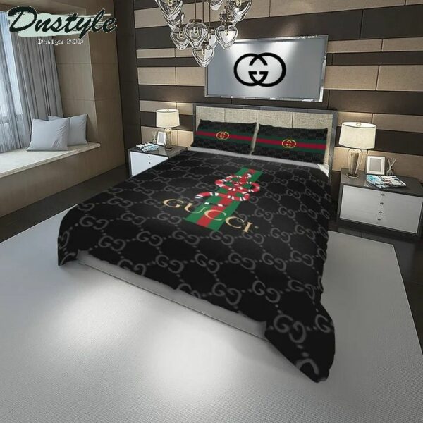 Gucci Italian Logo Brand Bedding Set Bedspread Luxury Home Decor Bedroom