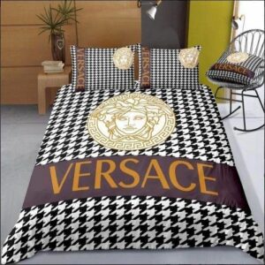 Versace Logo Brand Bedding Set Bedspread Home Decor Bedroom Luxury