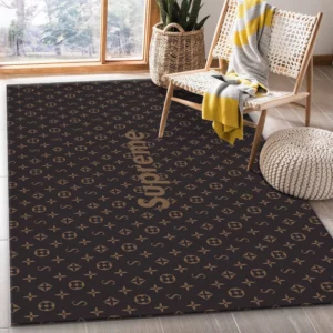 Supereme x louis vuitton Rectangle Rug Luxury Fashion Brand Area Carpet Door Mat Home Decor