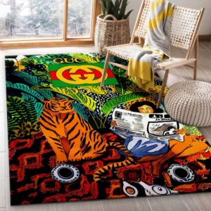 Gucci tiger Rectangle Rug Fashion Brand Area Carpet Home Decor Door Mat Luxury