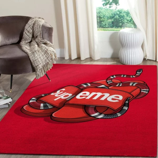 Gucci supreme Rectangle Rug Home Decor Door Mat Area Carpet Luxury Fashion Brand