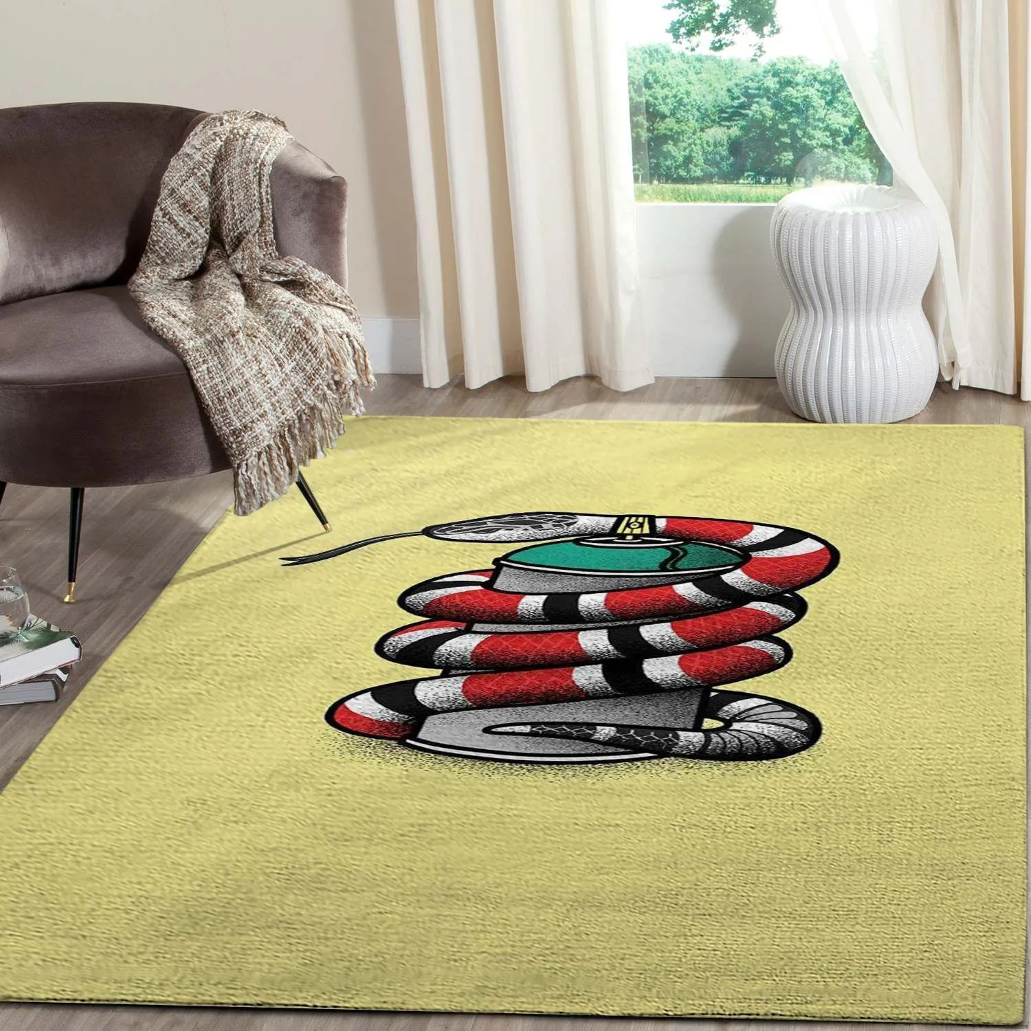 Gucci snake Rectangle Rug Door Mat Home Decor Luxury Fashion Brand Area Carpet