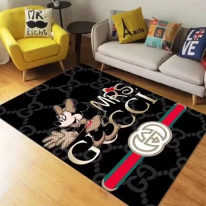 Gucci minnie mouse disney Rectangle Rug Area Carpet Home Decor Door Mat Fashion Brand Luxury