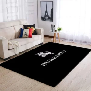 Burberry black Rectangle Rug Luxury Home Decor Door Mat Fashion Brand Area Carpet