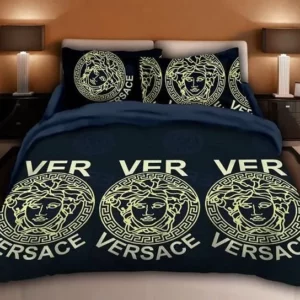 Versace Logo Brand Bedding Set Home Decor Bedspread Luxury Bedroom