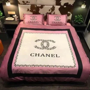 Chanel Logo Brand Bedding Set Home Decor Luxury Bedspread Bedroom