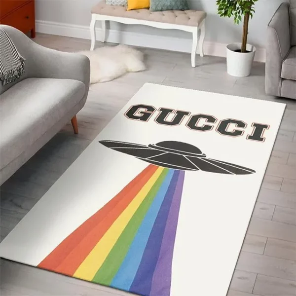 Gucci ufo Rectangle Rug Home Decor Luxury Area Carpet Fashion Brand Door Mat