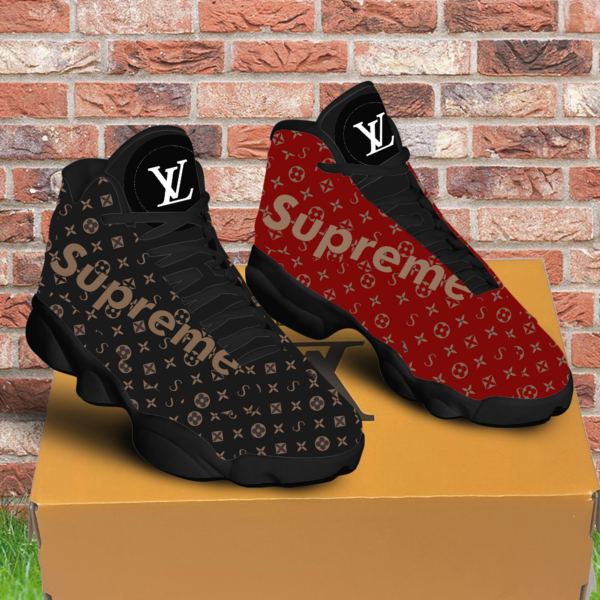 Louis Vuitton Supreme Red Air Jordan 13 Trending Sneakers Luxury Fashion Shoes