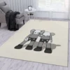 Kaws Along The Way Grey Luxury Fashion Brand Rug Area Carpet Door Mat Home Decor