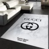 Gucci White Mat Luxury Fashion Brand Rug Area Carpet Door Mat Home Decor