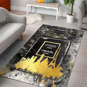 Chanel Coco Noir Paris Luxury Fashion Brand Rug Area Carpet Door Mat Home Decor