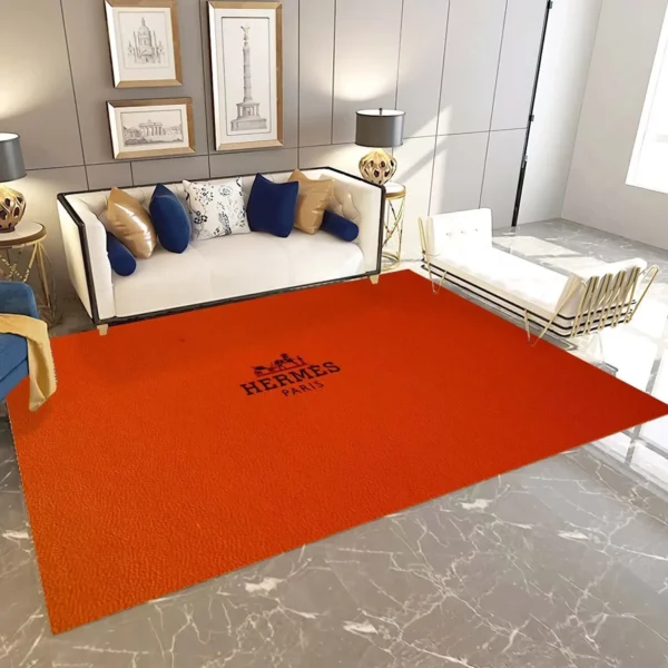 Hermes Luxury Fashion Brand Rug Area Carpet Home Decor Door Mat