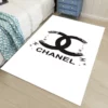 Chanel White Mat Luxury Fashion Brand Rug Door Mat Area Carpet Home Decor