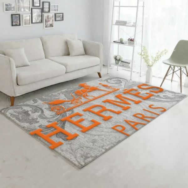 Hermes Luxury Fashion Brand Rug Area Carpet Home Decor Door Mat