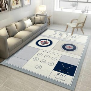 Winnipeg Jets Nhl And Us Type 7870 Rug Living Room Area Carpet Home Decor