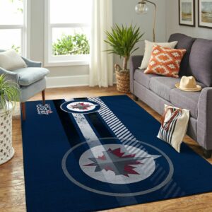 Winnipeg Jets Nhl Team Logo Nice Type 7879 Rug Home Decor Living Room Area Carpet