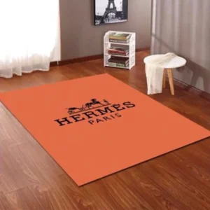 Hermes Orange Luxury Fashion Brand Rug Area Carpet Door Mat Home Decor