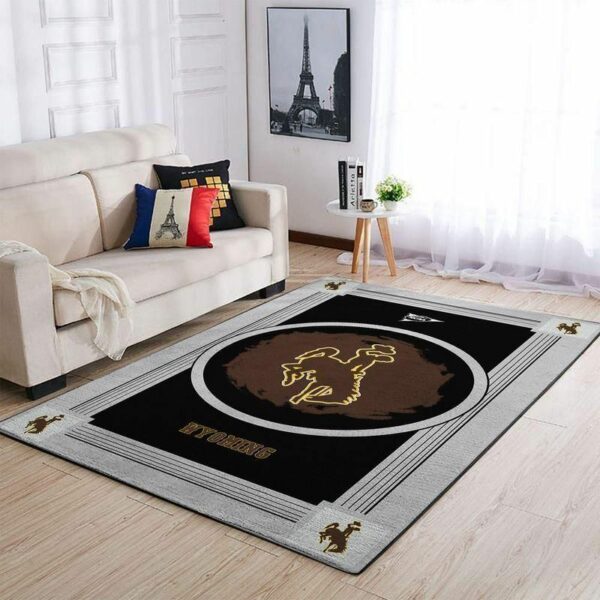 Wyoming Cowboyss Ncaa Football Basketball Team Logo Type 8242 Rug Area Carpet Home Decor Living Room