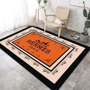 Hermes Rectangle Rug Door Mat Luxury Home Decor Fashion Brand Area Carpet