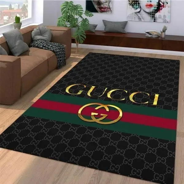 Gucci Edition Rectangle Rug Door Mat Fashion Brand Area Carpet Luxury Home Decor