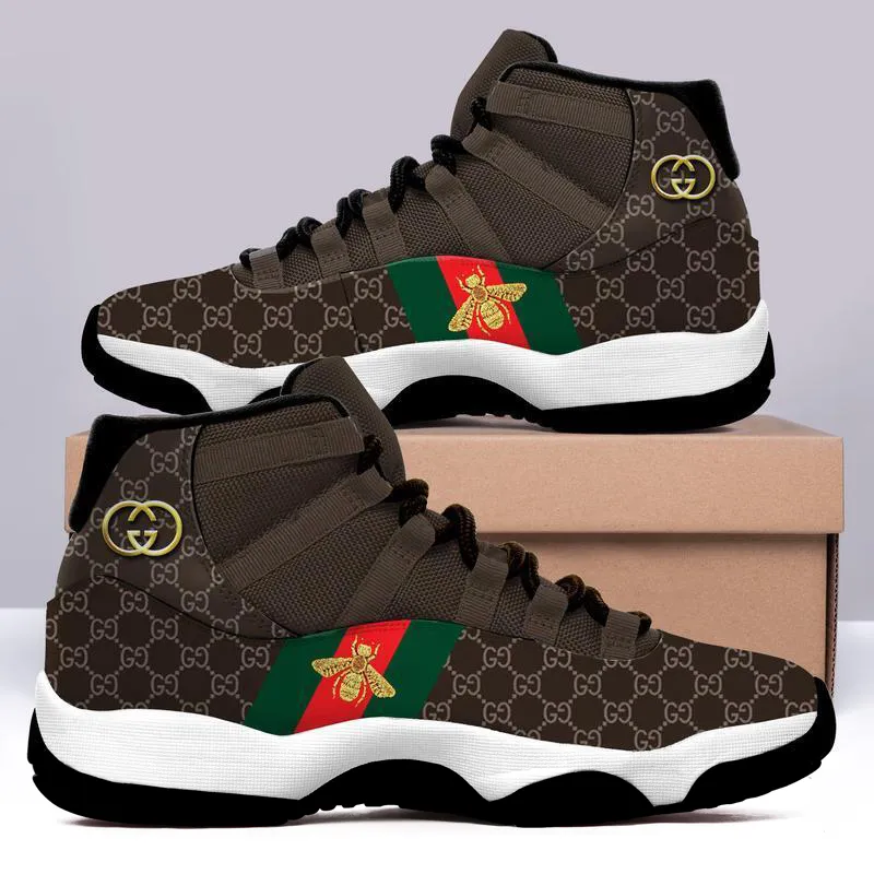 Gucci Bee Brown Air Jordan 11 Shoes Sport Sneakers Fashion Luxury