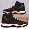 Brown Louis Vuitton Air Jordan 11 Sneakers Sport Fashion Shoes Luxury