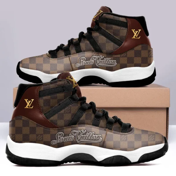 Louis Vuitton Brown Air Jordan 11 Fashion Sport Luxury Sneakers Shoes