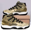 Louis Vuitton Gold Air Jordan 11 Fashion Shoes Luxury Sport Sneakers