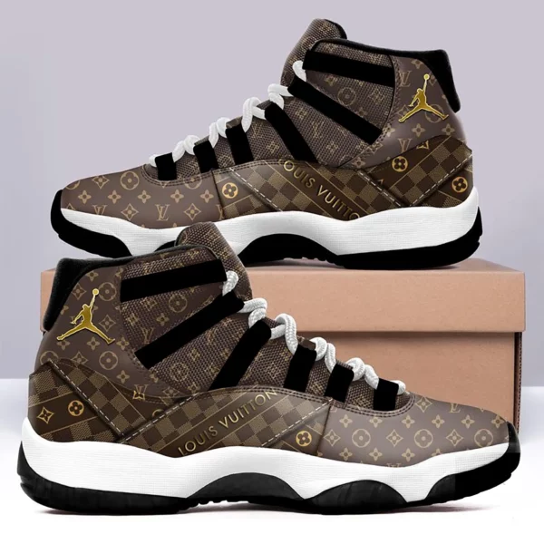 Louis Vuitton Monogram Black Air Jordan 11 Luxury Sneakers Sport Shoes Fashion