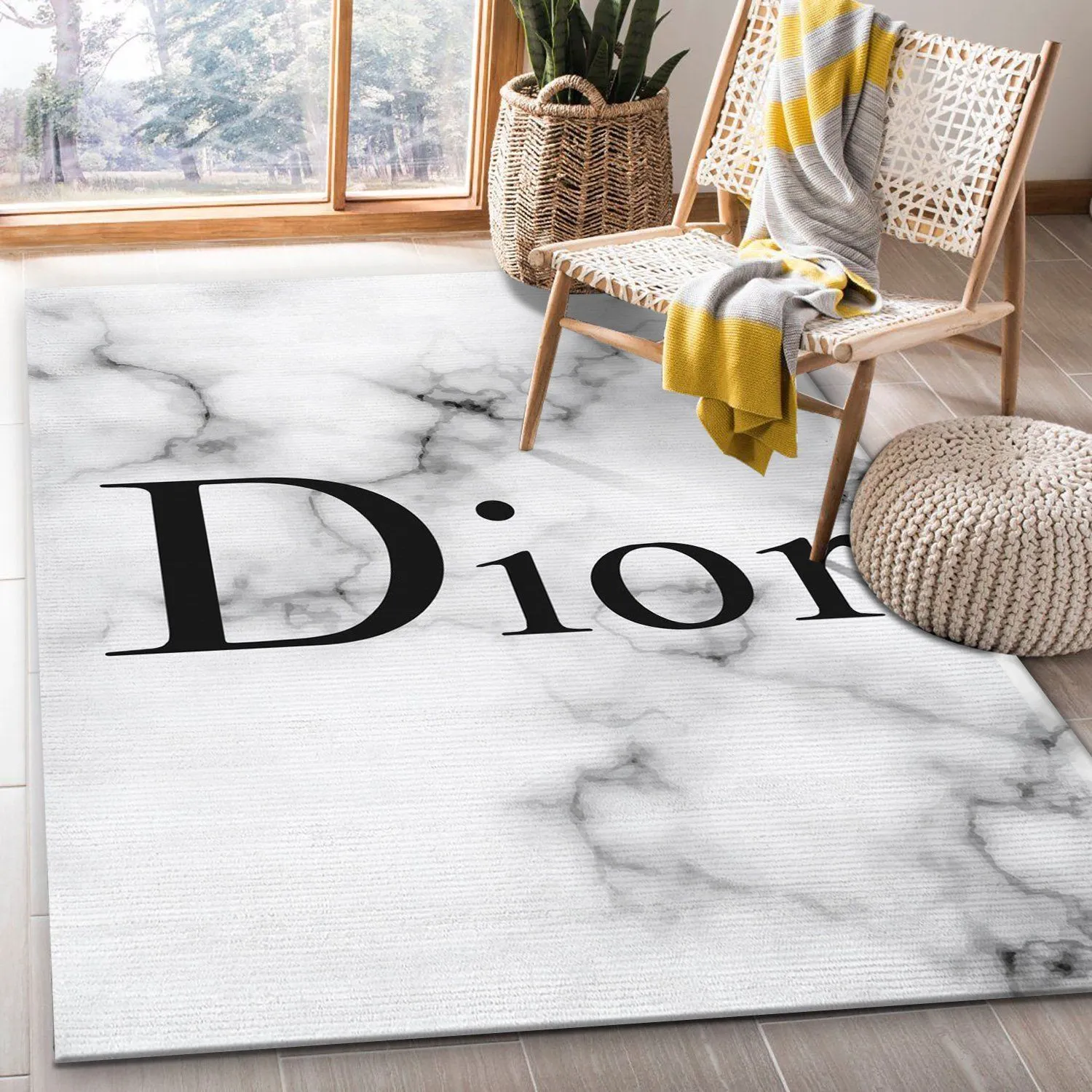 Dior Rectangle Rug Luxury Door Mat Fashion Brand Home Decor Area Carpet