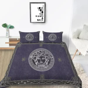 Versace Logo Brand Bedding Set Bedspread Home Decor Luxury Bedroom