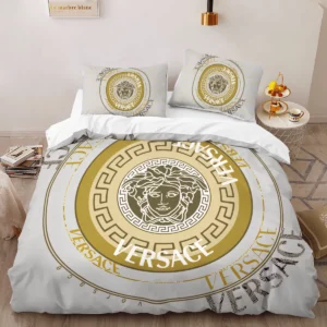 Versace Louis Vuitton Logo Brand Bedding Set Luxury Bedspread Bedroom Home Decor