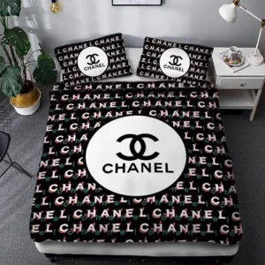 Chanel Logo Brand Bedding Set Bedspread Luxury Home Decor Bedroom