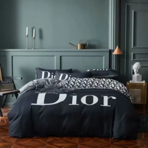 Dior Logo Brand Bedding Set Home Decor Bedspread Luxury Bedroom