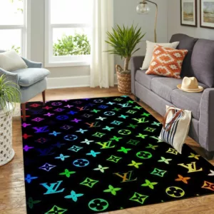 Louis Vuitton Coloful Rectangle Rug Fashion Brand Luxury Door Mat Home Decor Area Carpet