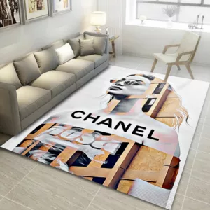 Chanel Art Rectangle Rug Area Carpet Home Decor Door Mat Luxury Fashion Brand