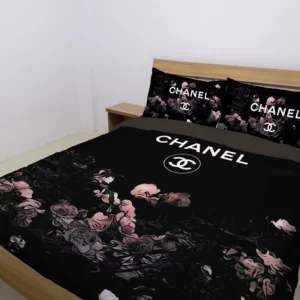 Chanel Flowers Logo Brand Bedding Set Luxury Bedroom Home Decor Bedspread