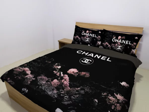 Chanel Flowers Logo Brand Bedding Set Luxury Bedroom Home Decor Bedspread