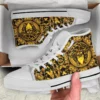 Versace Medusa Golden White High Top Canvas Shoes Luxury Brand Gifts For Men Women