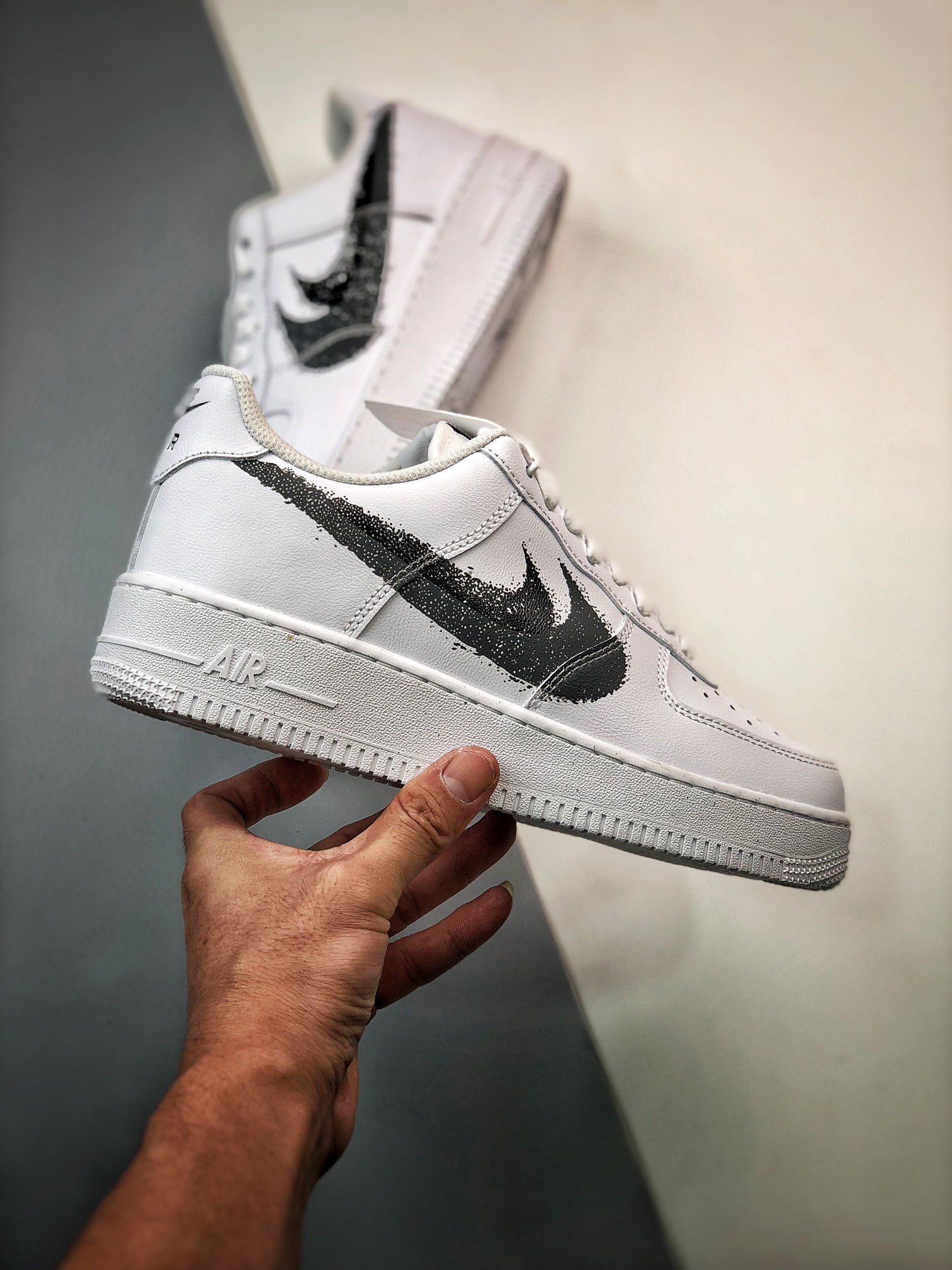 Nike Air Force 1 Low Spray Paint Swooshes FD0660-100 For Sale