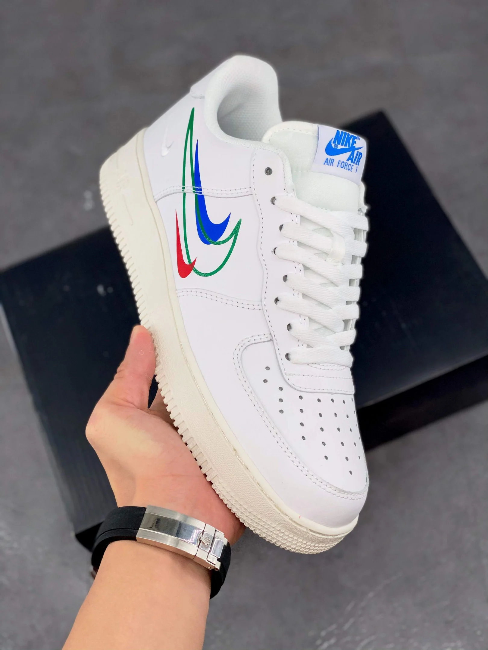 Nike Air Force 1 Multi Swoosh White DM9096-101 For Sale