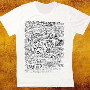 Panic At The Disco Band Lyrics Cool Retro Vintage 1 2 T Shirt