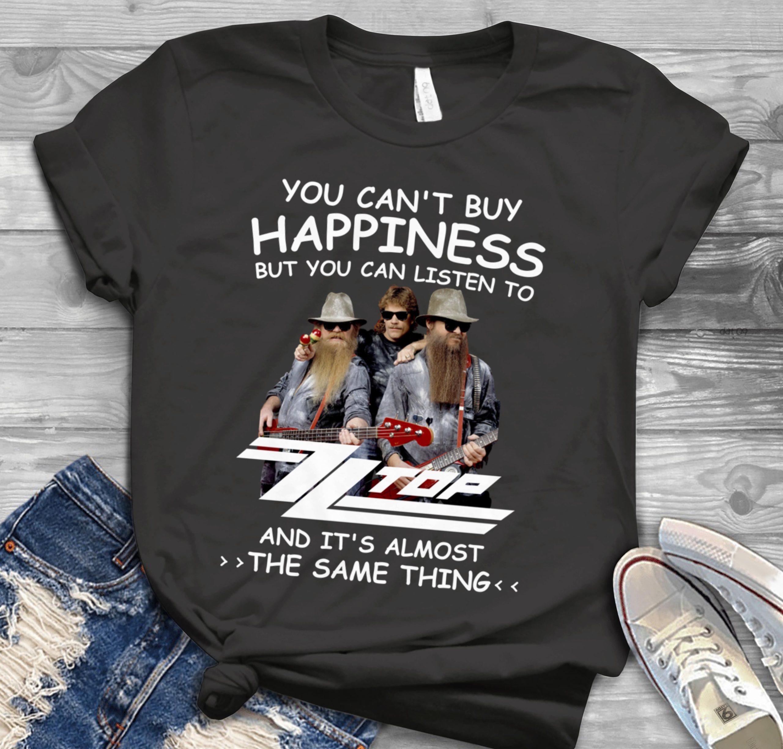 You Cant Buy Happiness But You Can Listen To Zz Top The Same Thing Scaled T Shirt