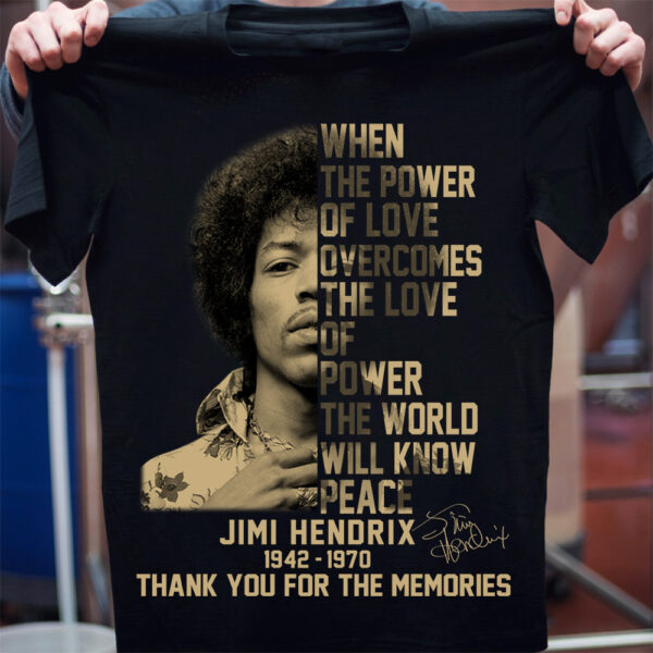 Thank You For The Memories Jimi Hendrix Type 1021 T Shirt